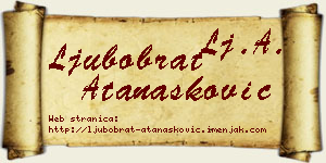 Ljubobrat Atanasković vizit kartica